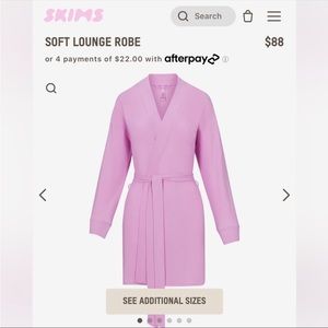 SKIMS petal pink ribbed robe